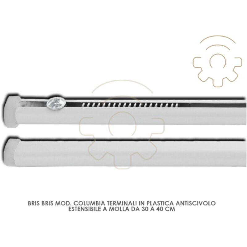 foto del prodotto bris bris mod columbia a molla da 30 a 40 bianco in lamiera antiscivolo ovale sezione 14x8mm