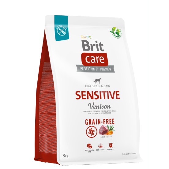foto del prodotto brit care cane grain free adult sensitive venison 3 kg