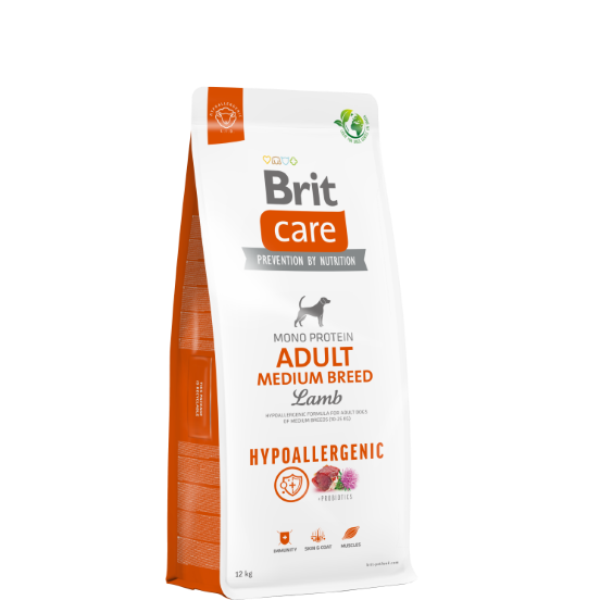 foto del prodotto brit care cane hypoallergenic adult medium lamb 12 kg