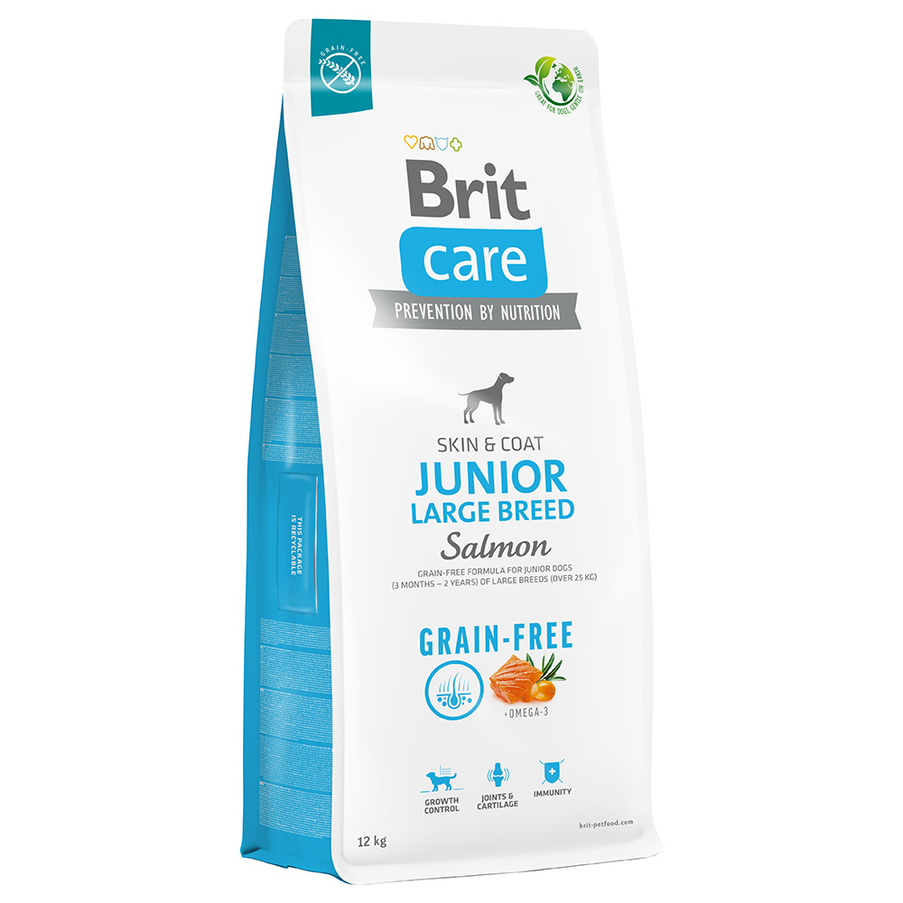 foto del prodotto brit care grain free junior large breed salmone patate crocchette cane 12 kg