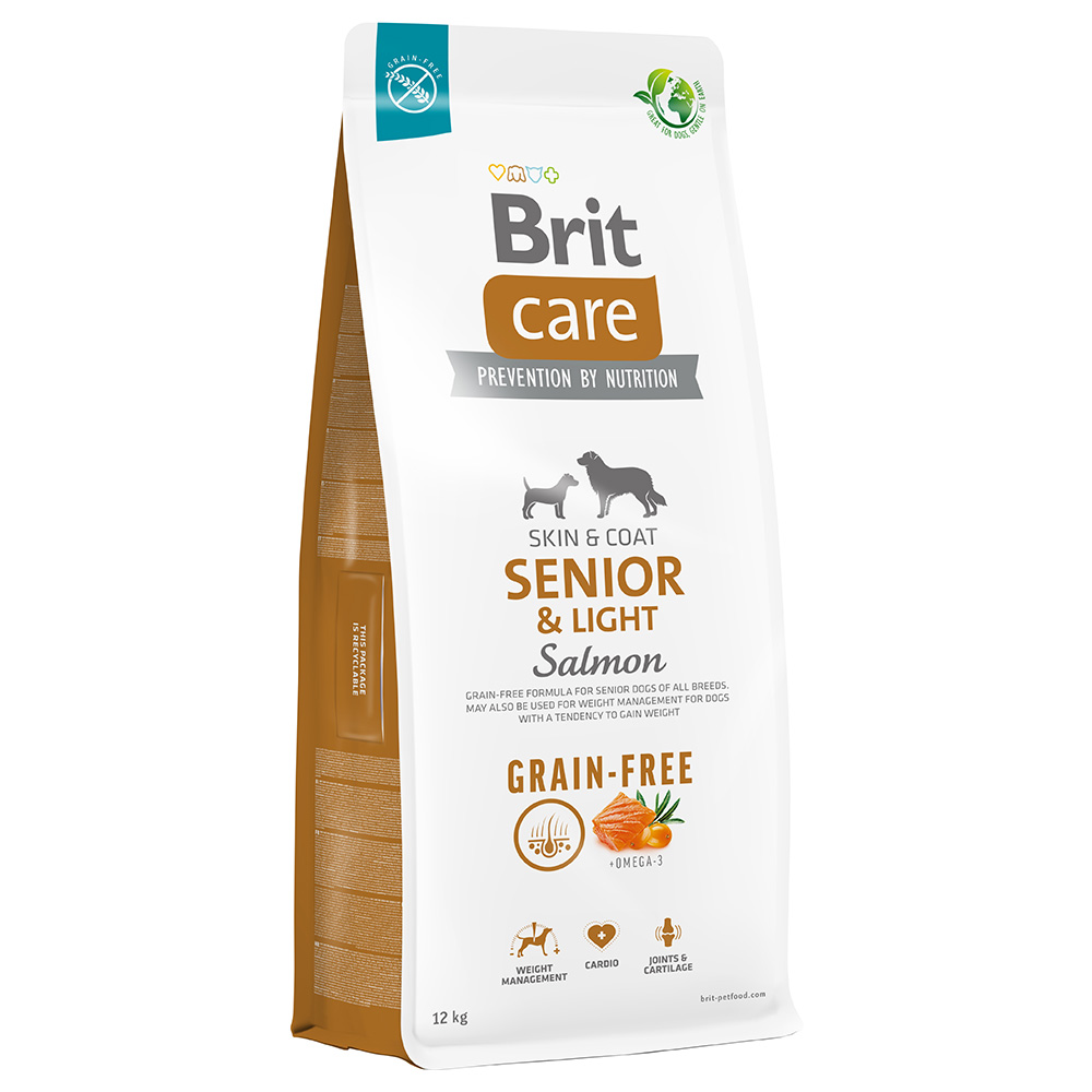 foto del prodotto brit care grain-free senior light salmone patate crocchette cane - set 2 x 12 kg