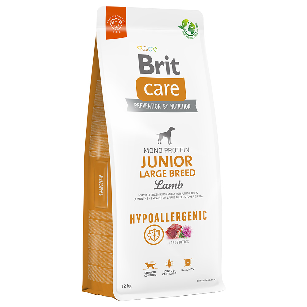 foto del prodotto brit care hypoallergenic junior large breed agnello riso crocchette cane 12 kg
