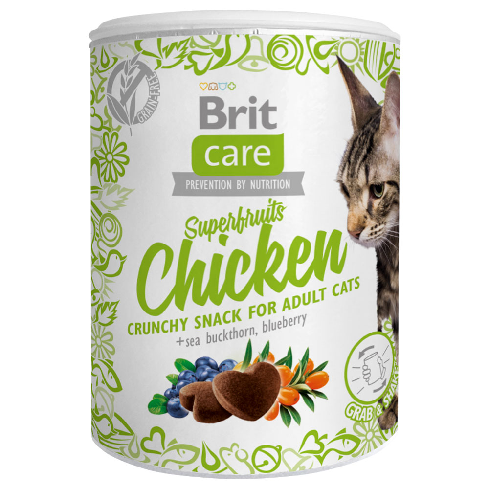 foto del prodotto brit care superfruits &amp; pollo snack per gatti - 100 g