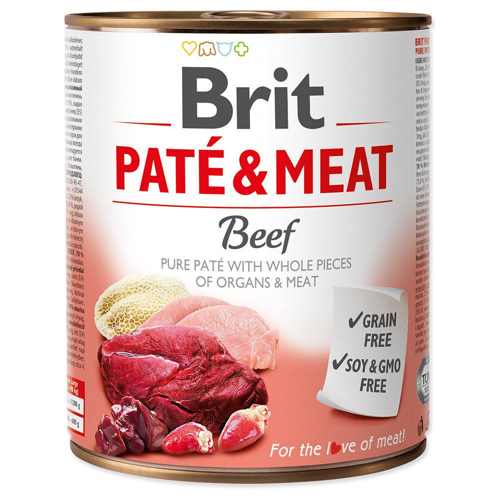 foto del prodotto brit pat meat adult 6 x 800 g alimento umido per cani - manzo