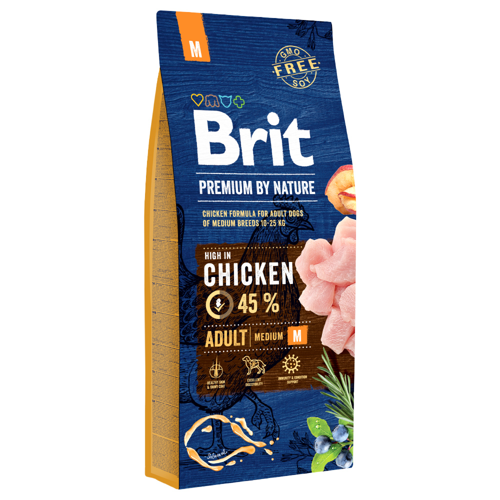 foto del prodotto brit premium by nature adult m crocchette cane 15 kg