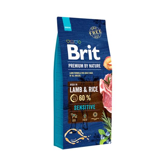 foto del prodotto brit premium by nature cane adulto sensitive agnello amp riso 3 kg