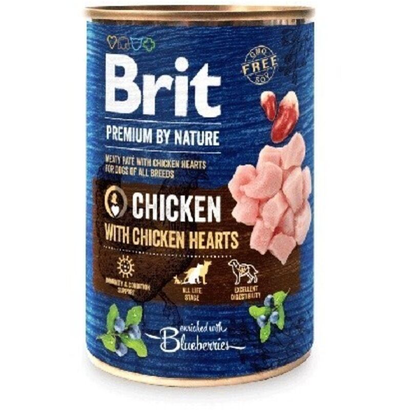 foto del prodotto brit premium by nature pollo e cuori - cibo umido per cani adulti