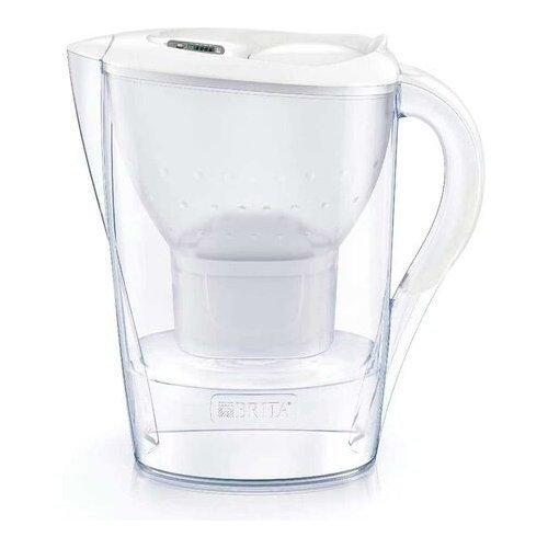 foto del prodotto brita caraffa filtrante marella bianca 2.4l incl. 6 x filtri maxtra pro all in 1 adatta alla porta del frigorifero con memo digitale e coperchio ribaltabile