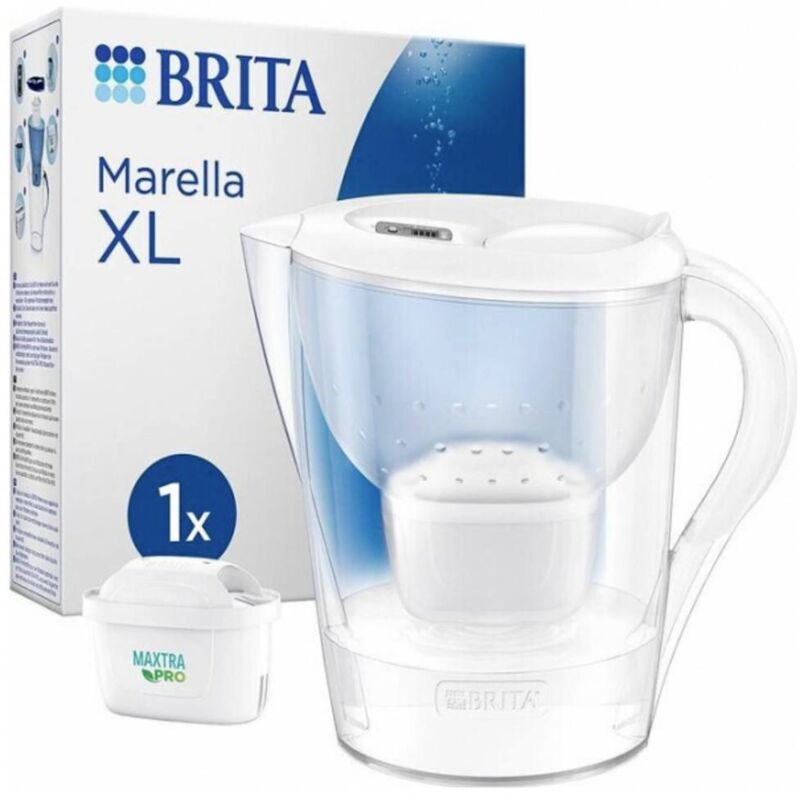foto del prodotto brita marella xl 12527 kit filtri per risparmio d acqua 3.5 l bianco