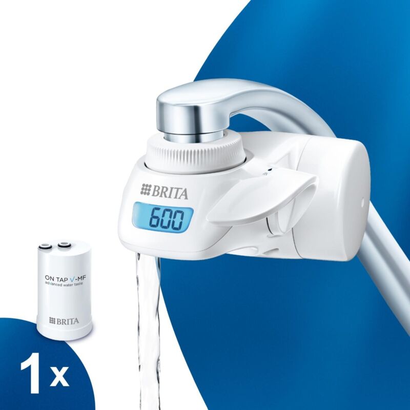 foto del prodotto brita on tap pro v mf filtro acqua rubinetto filtrante contalitri novita
