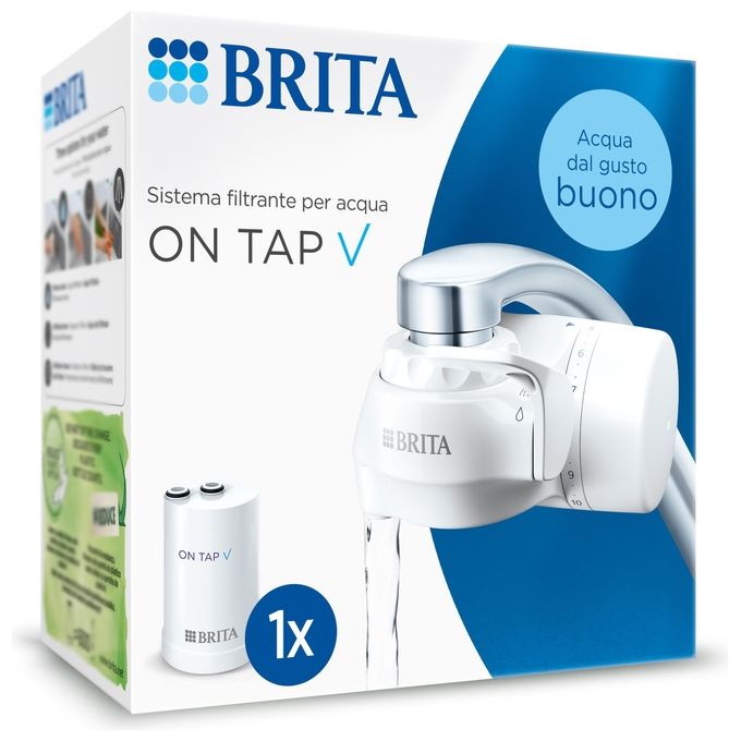 foto del prodotto brita on tap v cu ce filtro per l acqua del rubinetto bianco