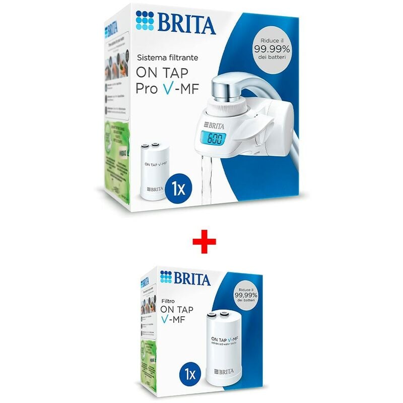 foto del prodotto brita sistema filtrante on tap pro v mf per il rubinetto 1 filtro omaggio totale 2 filtri 