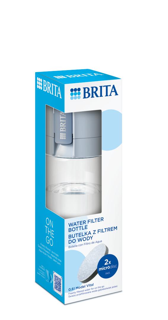 foto del prodotto brita vital blu pastello - bottiglia con filtro 1 pz