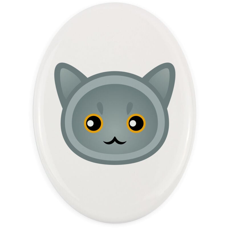 foto del prodotto british shorthair - piastrella in ceramica per tomba con grafica e iscrizione di art-dog