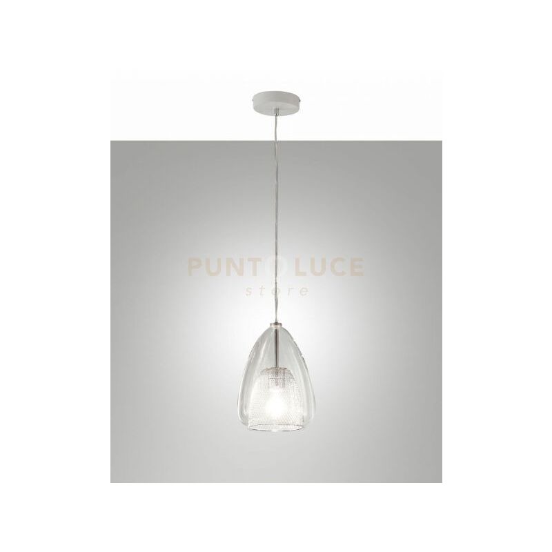 foto del prodotto britton lampadario a sospensione in vetro trasparente d.22cm 1 luce attacco e27
