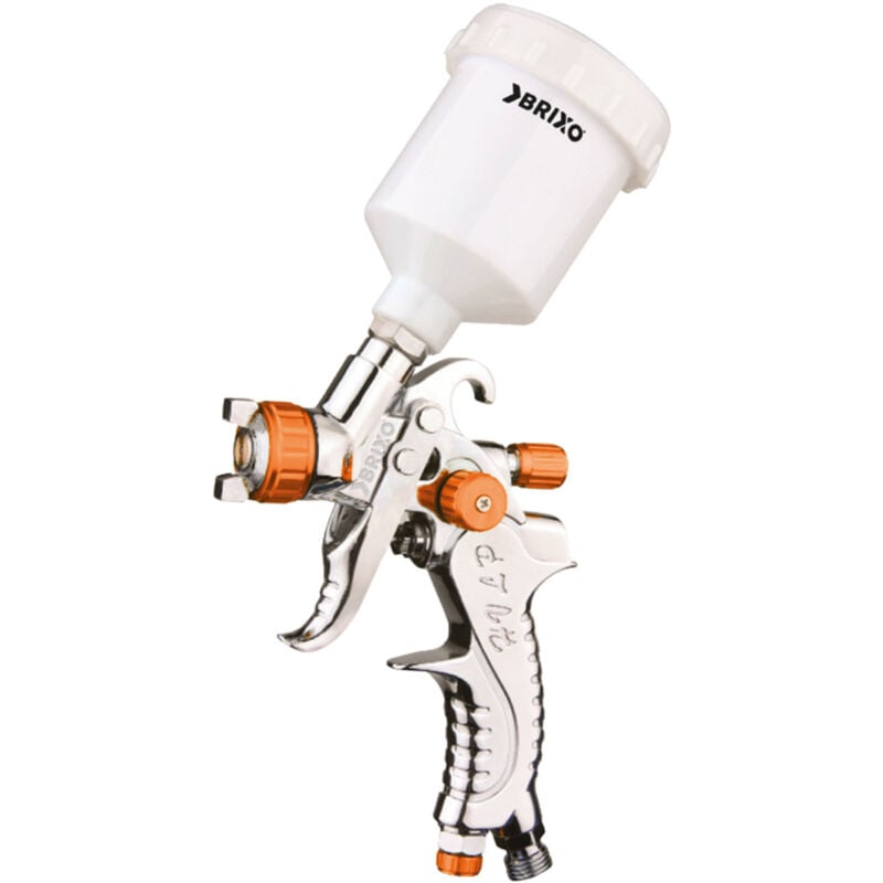 foto del prodotto brixo aerografo con serbatoio superiore e ugello in ottone 100 cc foro 0,8 mm