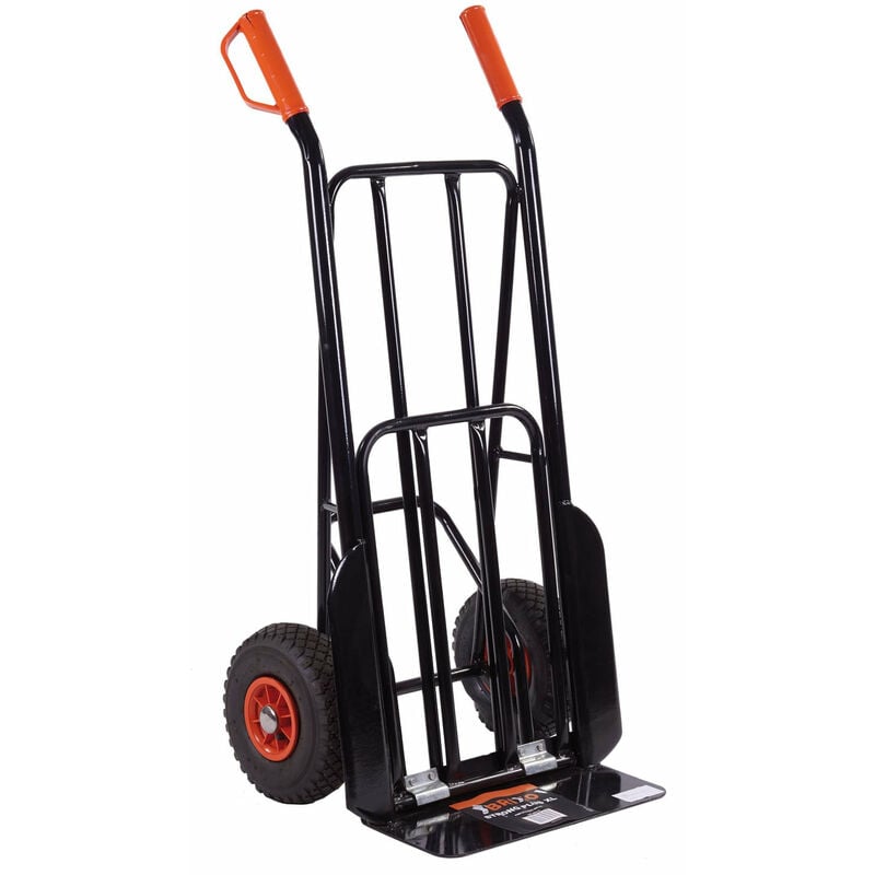 foto del prodotto brixo carrello 2 ruote portapacchi con pedana richiudibile in acciaio 200 kg strong plus xl
