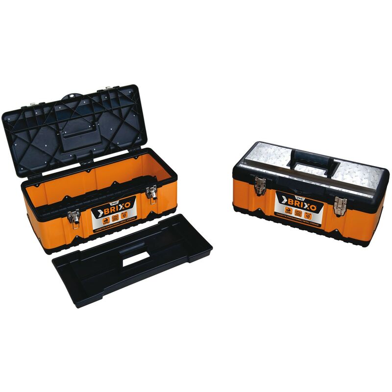 foto del prodotto brixo cassetta portautensili in metallo 45x23x20 cm con vaschetta