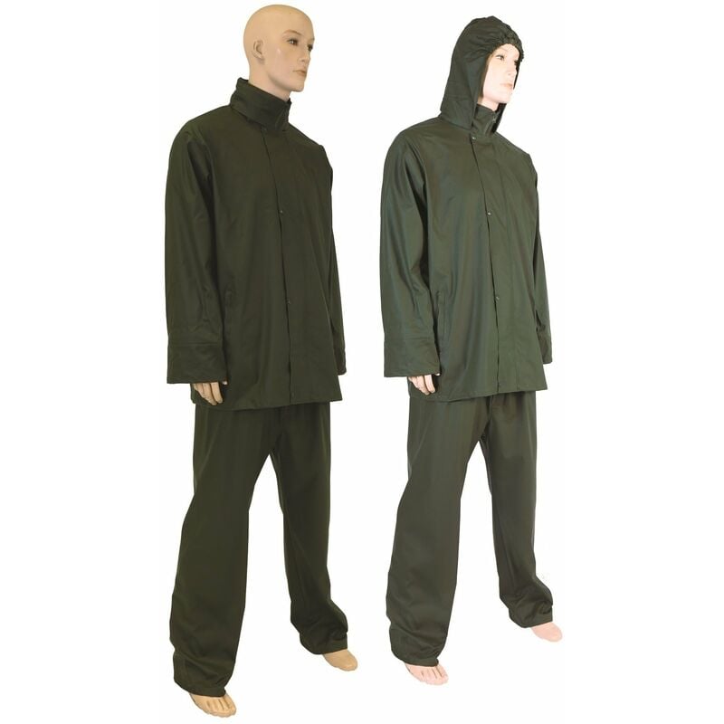 foto del prodotto brixo completo impermeabile in poliuretano pvc verde l