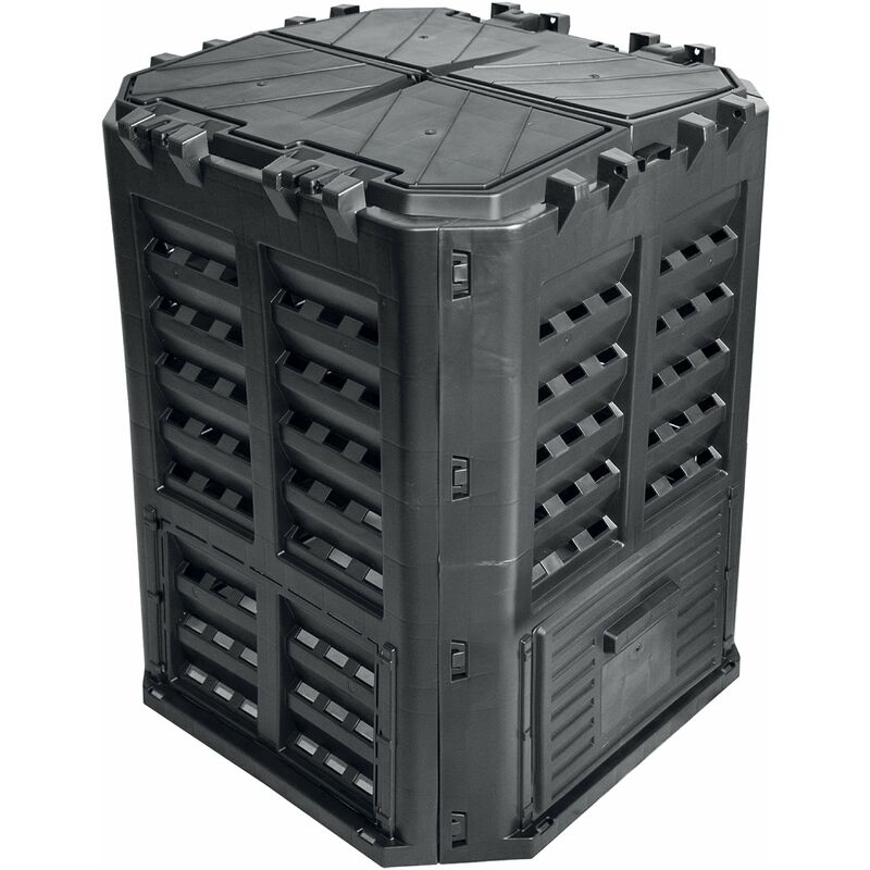 foto del prodotto brixo compostiera da giardino nera 360 lt kompobox