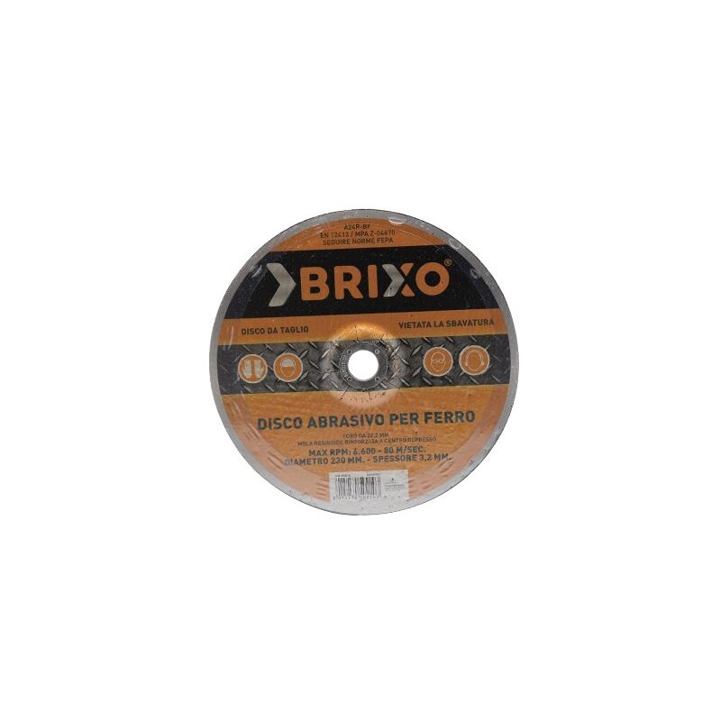 foto del prodotto brixo disco abrasivo per ferro diametro 115 spessore mm.2.40 pezzi 100