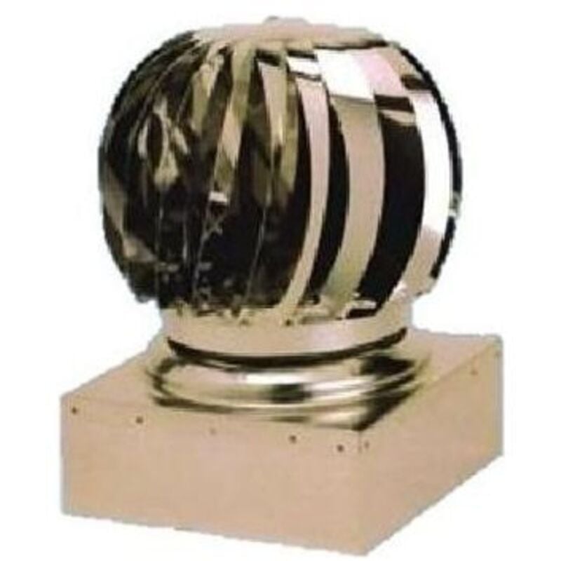 foto del prodotto brixo fumaiolo comignolo girevole quadrato e rettangolare zincato base quadrata 52x52 cm