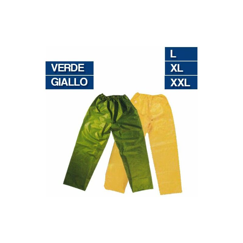 foto del prodotto brixo pantalone impermeabile antivento antipioggia in pvc xtrem con elastico 01584v giallo l 01584 