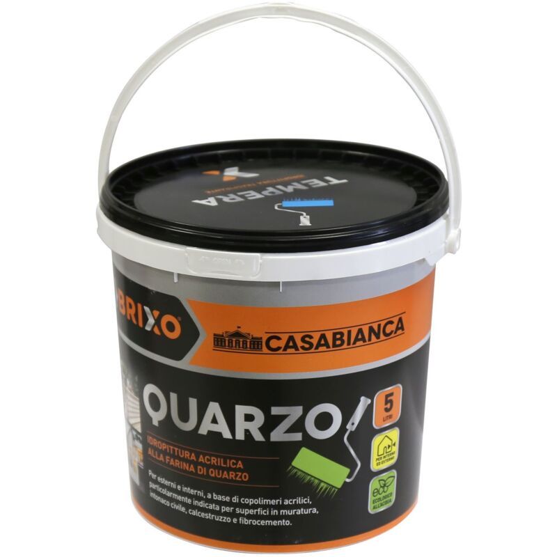 foto del prodotto brixo pittura al quarzo bianca per interni ed esterni casabianca 14 lt
