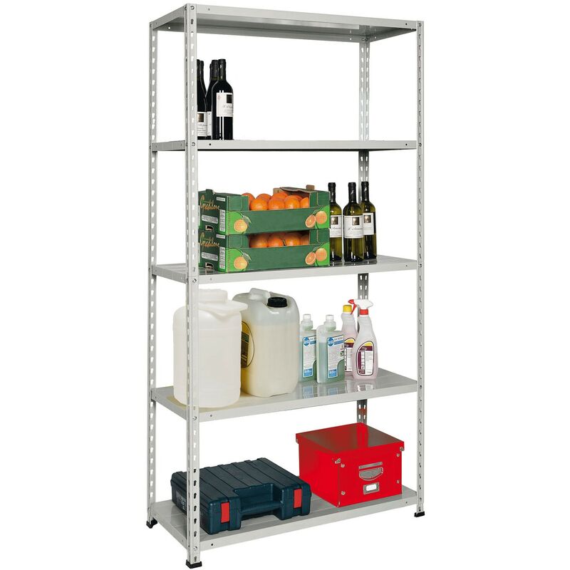 foto del prodotto brixo scaffale kit di montaggio in metallo 5 piani l90xp40xh180 cm genius