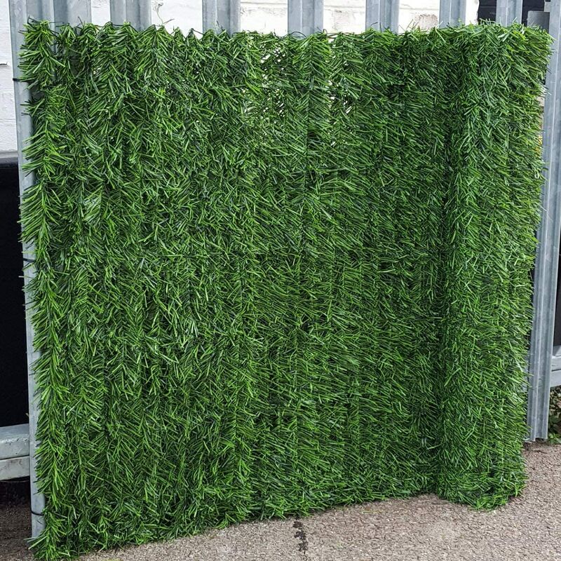 foto del prodotto brixo siepe recinzione artificiale frangivista rotolo 3 mt ignifuga green screen basic 1x3 mt.