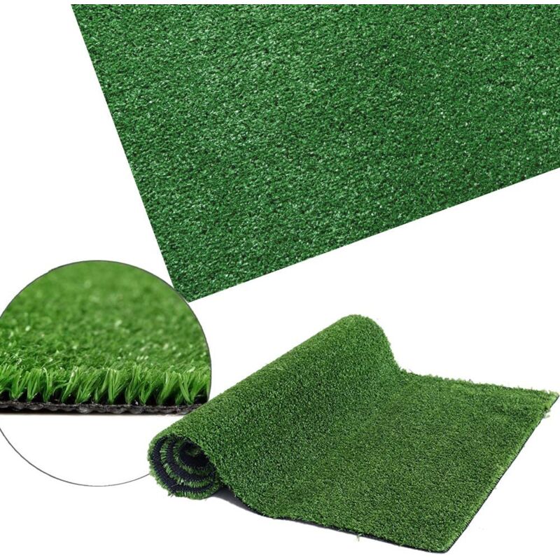 foto del prodotto brixo tappeto erba verde sintetica 10mm prato finto a rotolo olimpico rotolo altezza 1 mt x 20 mt 20mq 