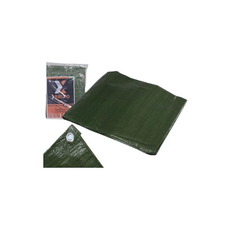 foto del prodotto brixo telo telone in polietilene occhiellato leggero colore verde 3x3 mt.