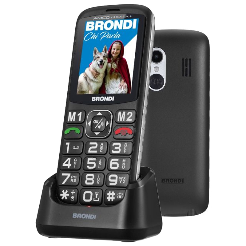 foto del prodotto brondi amico di casa nero telefono cellulare senior