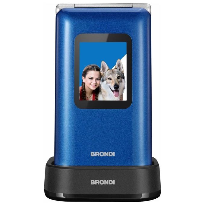 foto del prodotto brondi amico prezioso cellulare dual sim per anziani colore blue metal