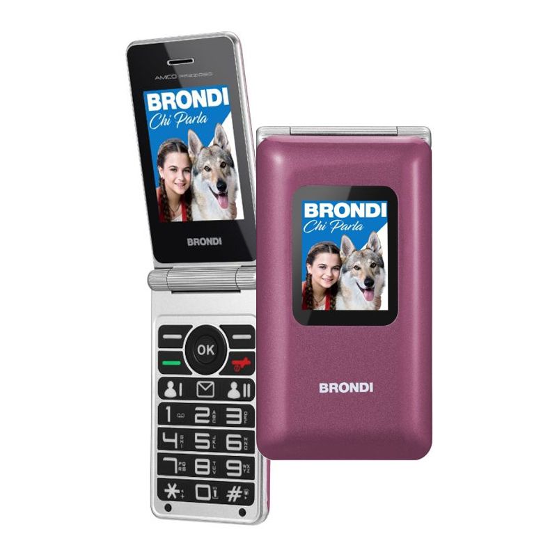 foto del prodotto brondi amico prezioso violet telefono cellulare senior