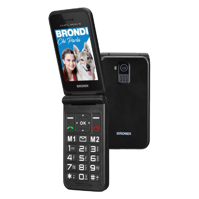 foto del prodotto brondi amico speciale 4g nero metal - telefono cellulare - broamicospeciale4gbk