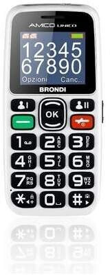 foto del prodotto brondi amico unico 4,57 cm 1.8 nero, bianco telefono di livello base
