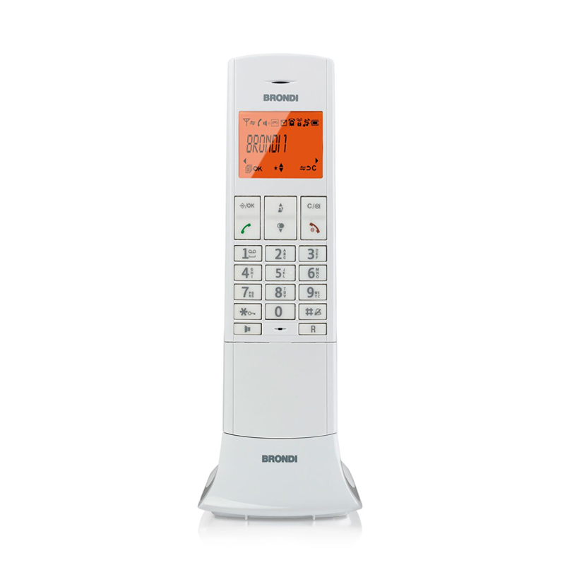 foto del prodotto brondi lemure telefono dect bianco identificatore di chiamata