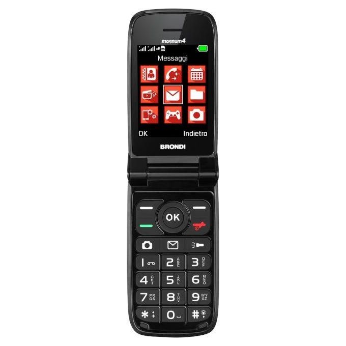 foto del prodotto brondi magnum 4 maxi display tastiera fisica retroilluminata dual sim flip attivo blu-viola