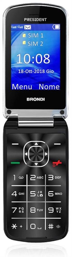 foto del prodotto brondi president 7,62 cm 3 130 g nero telefono cellulare basico