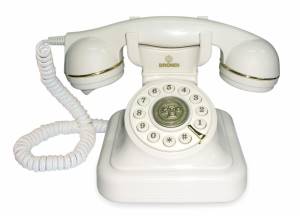 foto del prodotto brondi vintage 20 bianco telefono corded design retro