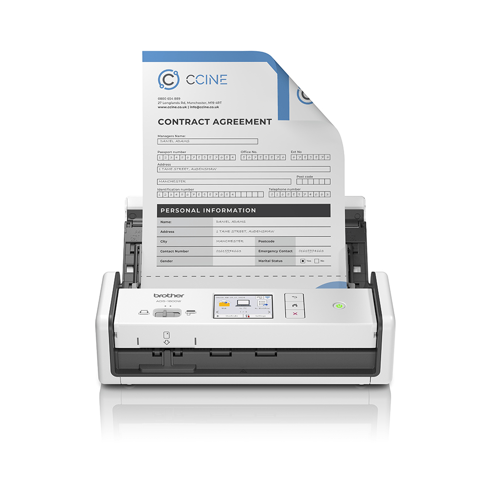foto del prodotto brother ads 1800w scanner adf 1200 x 1200 dpi a4 bianco