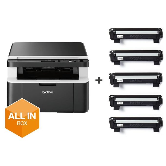 foto del prodotto brother dcp-1612w stampante multifunzione laser wi-fi con 5 toner tn1050 inclusi