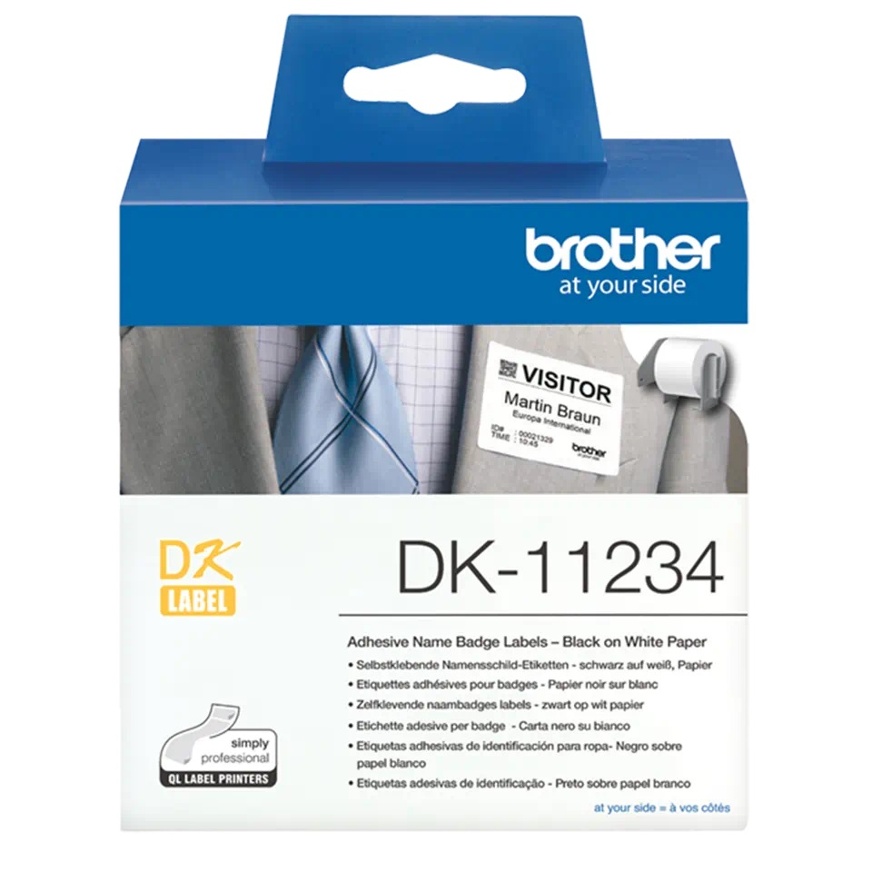 foto del prodotto brother dk 11234 etichetta per stampante bianco etichetta per stampante autoadesiva