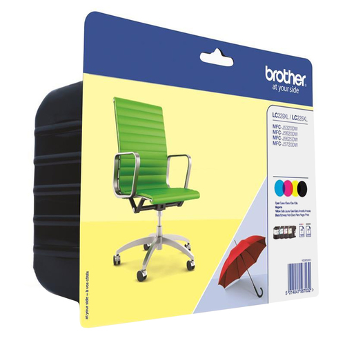 foto del prodotto brother lc 229xlvalbp cartuccia d inchiostro 4 pz originale nero, ciano, magenta, giallo