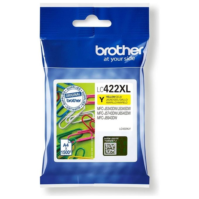 foto del prodotto brother lc-422xly cartuccia d'inchiostro 1 pezzo originale giallo