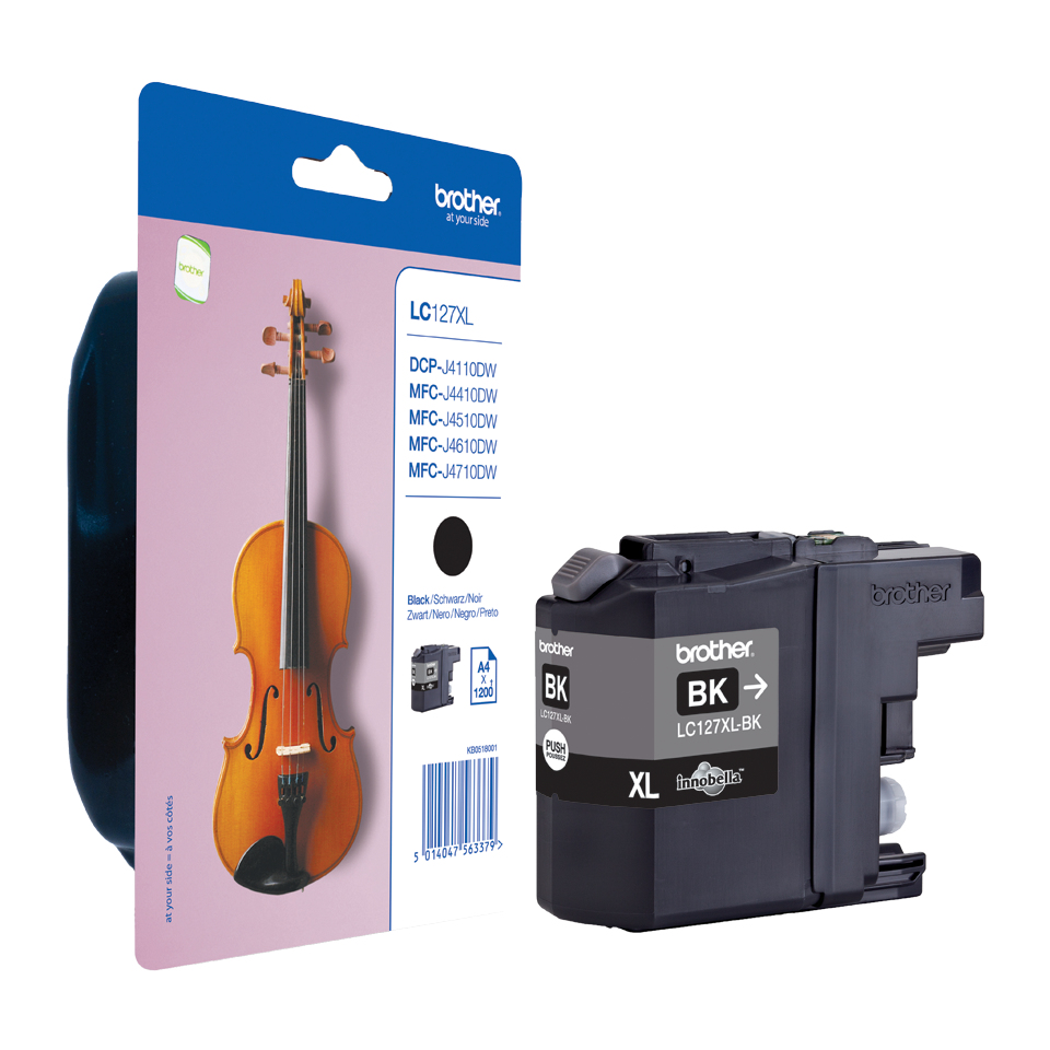 foto del prodotto brother lc127xlbk cartuccia d inchiostro 1 pz originale nero