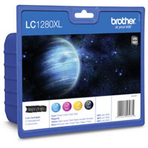 foto del prodotto brother lc1280xlvalbp cartuccia d inchiostro 4 pz originale nero, ciano, magenta, giallo