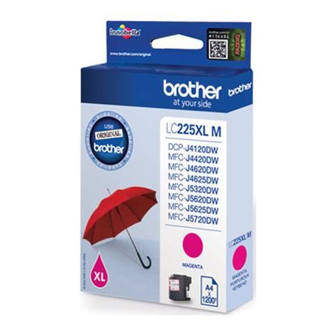 foto del prodotto brother lc225xlm cartuccia d inchiostro 1 pz originale magenta