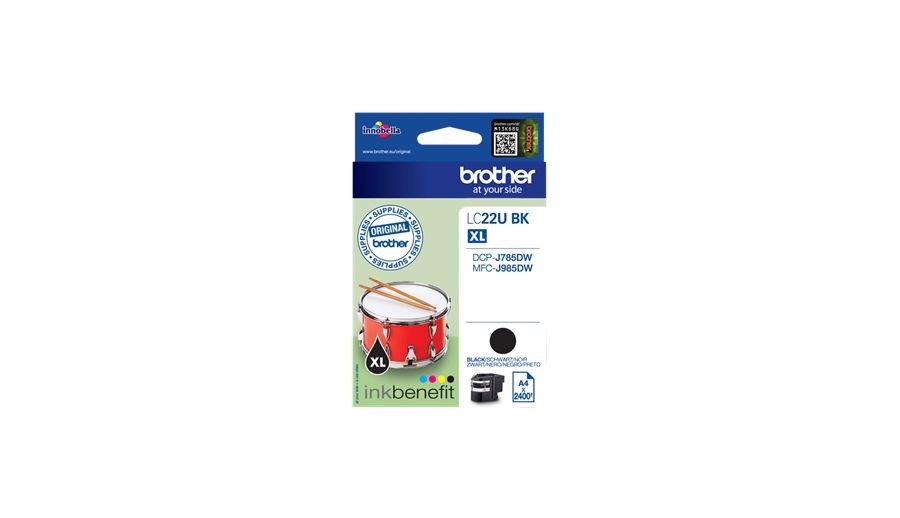 foto del prodotto brother lc22ubk cartuccia d inchiostro 1 pz originale nero